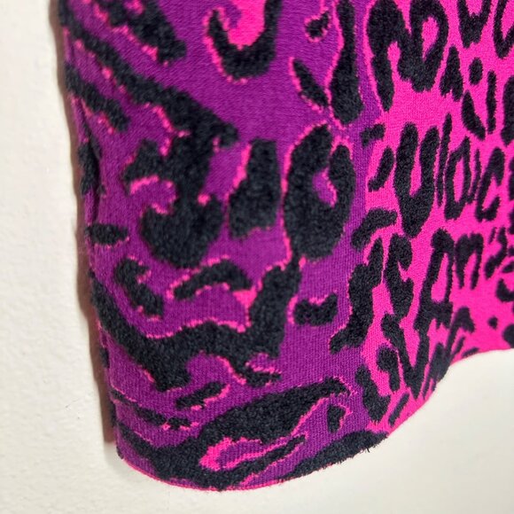 Milly Sleeveless Animal Print Knit Top Womens Size S Maximalist Party Shirt Punk - Picture 4 of 9
